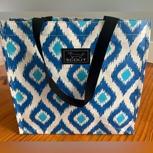 SCOUT Large Package Reusable Gift Bag - Blue Ikat "Ikant Belize”